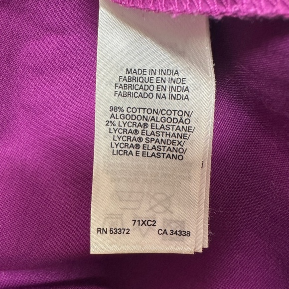 FRENCH CONNECTION Purple Fuschia One Shoulder Cocktail Mini Dress Cotton Size 8 - Picture 7 of 7